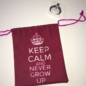 Keep Calm and Never Grow Up Small Drawstring pouch